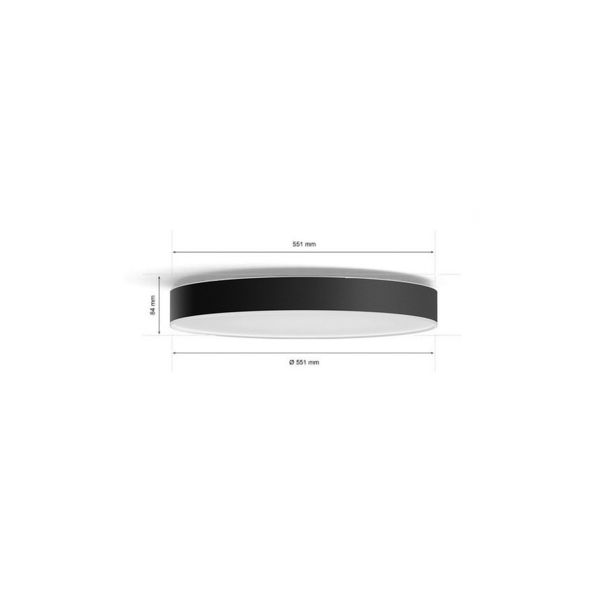 Philips - Plafonnier LED dimmable Hue LED/48W/230V 2200-6500K Ø 551 mm noir + télécommande