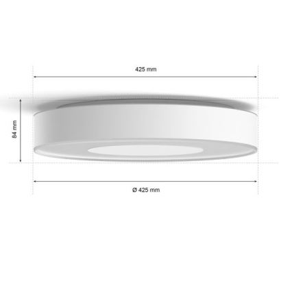 Philips - Plafonnier LED RVB à intensité variable Hue INFUSE LED/52,5W/230V 2000-6500K d. 425 mm blanc