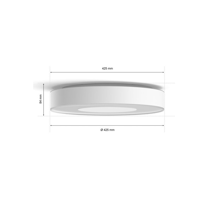 Philips - Plafonnier LED RVB à intensité variable Hue INFUSE LED/52,5W/230V 2000-6500K d. 425 mm blanc