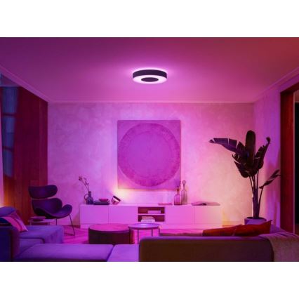 Philips - Plafonnier LED RVB à intensité variable Hue INFUSE LED/52,5W/230V 2000-6500K d. 425 mm noir