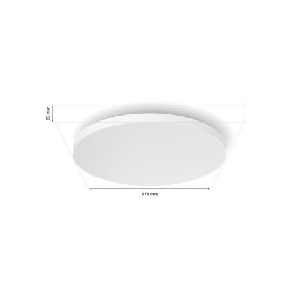 Philips - Plafonnier RGBW à intensité variable Hue DATURA LED/67W/230V 2000-6500K
