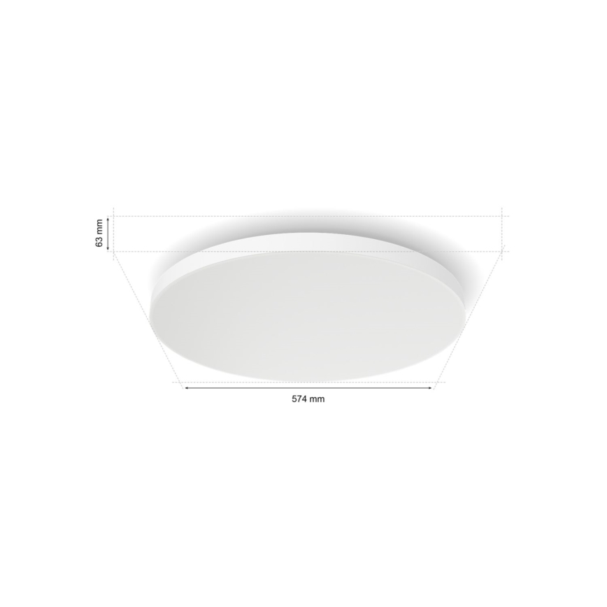 Philips - Plafonnier RGBW à intensité variable Hue DATURA LED/67W/230V 2000-6500K