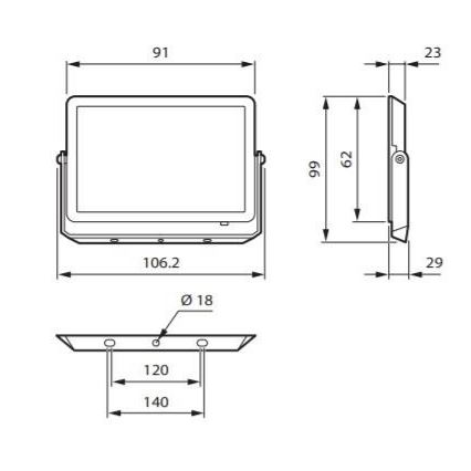 Philips - Projecteur DECOFLOOD LED/10W/230V IP65