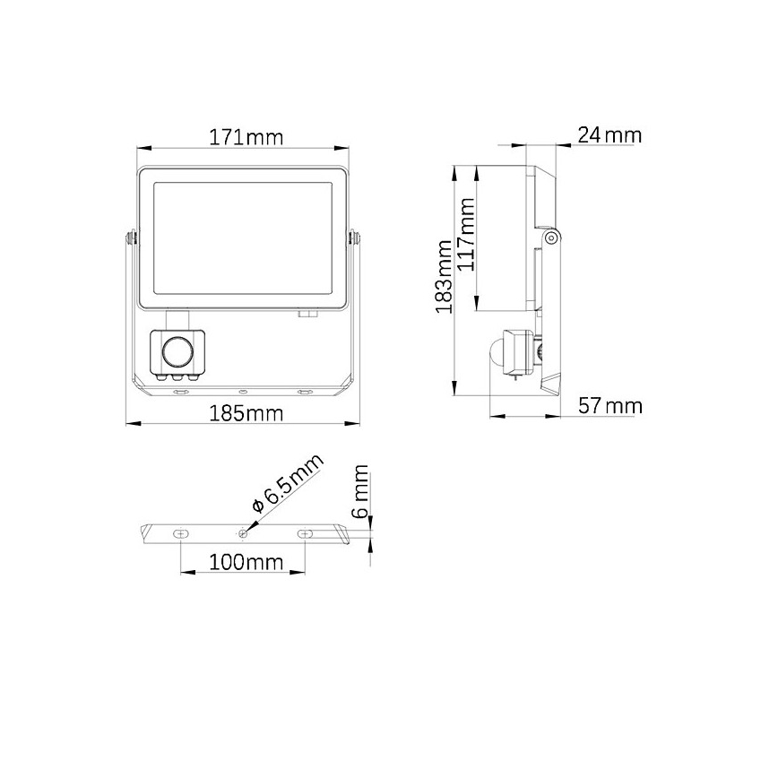 Philips - Projecteur d'extérieur LED avec détecteur PROJECTLINE LED/30W/230V  IP65 3000K