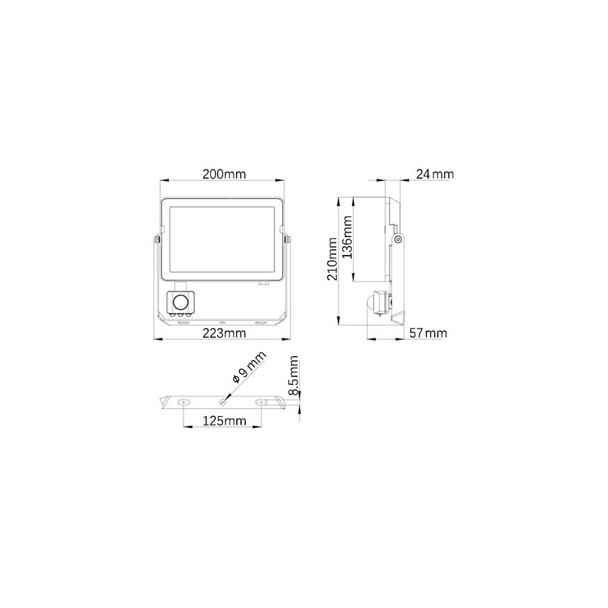 Philips - Projecteur d'extérieur LED avec détecteur PROJECTLINE LED/50W/230V IP65 4000K