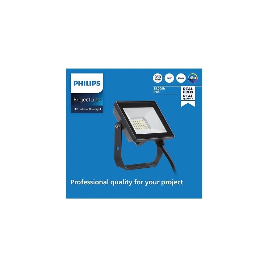 Philips - Projecteur d'extérieur LED PROJECTLINE LED/10W/230V IP65 4000K