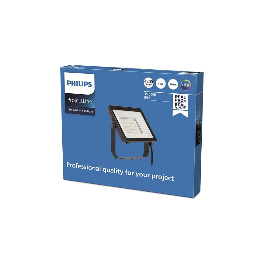 Philips - Projecteur d'extérieur LED PROJECTLINE LED/50W/230V IP65 3000K