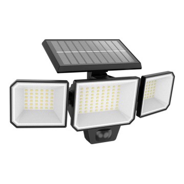 Philips - Projecteur solaire mural avec détecteur de mouvement et de crépuscule NYSIL 3xLED/8,7W/3,7V 2000 mAh IP65