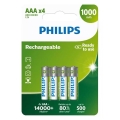 Philips R03B4RTU10/10 - 4 pcs Pile rechargeable AAA NiMH/1,2V/1000 mAh