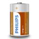 Philips R20L2B/10 - x2 Pile au chlorure de zinc D LONGLIFE 1,5V 5000mAh