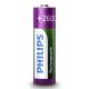 Philips R6B2A260/10 - 2 pc Pile rechargeable AA MULTILIFE NiMH/1,2V/2600 mAh