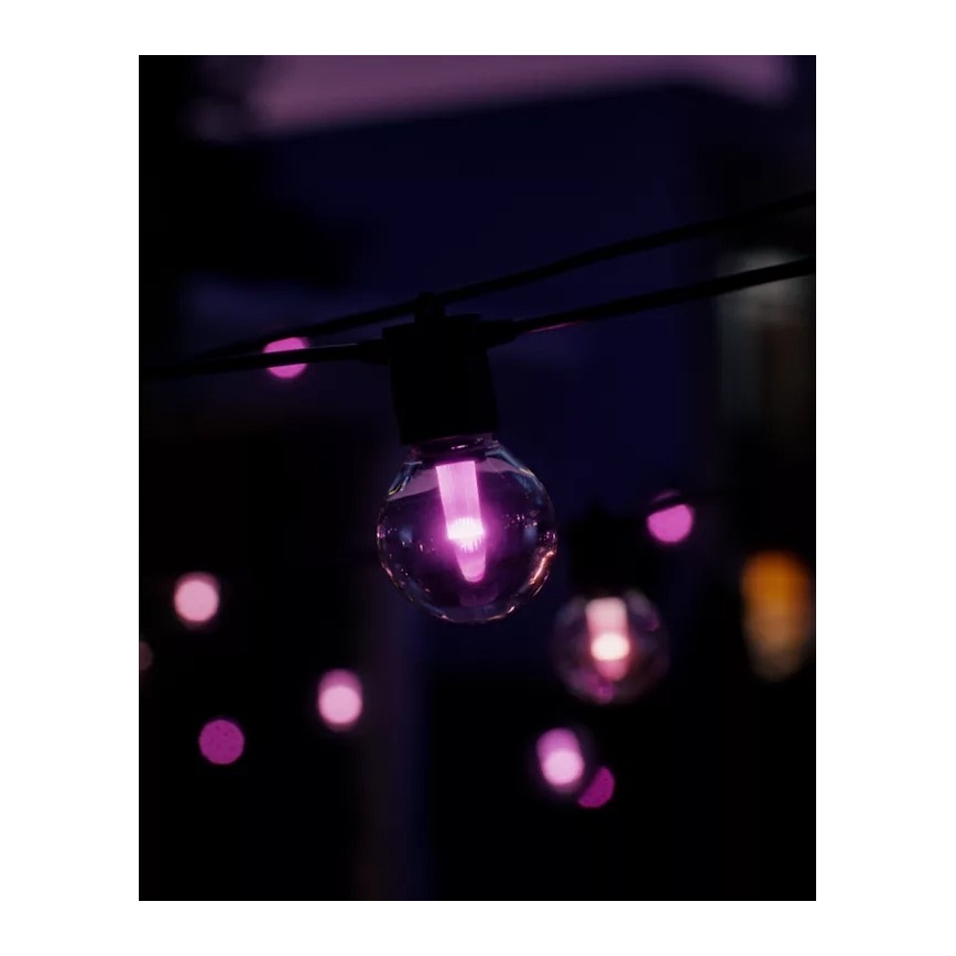 Philips - Guirlande d'extérieur extensible et dimmable à LED RGBW Hue FESTAVIA 20xLED 14m IP65