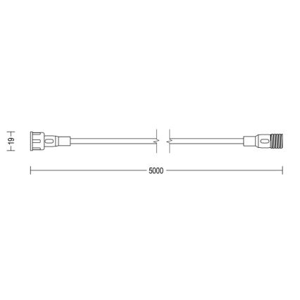 Philips - Rallonge extérieure 5m IP67