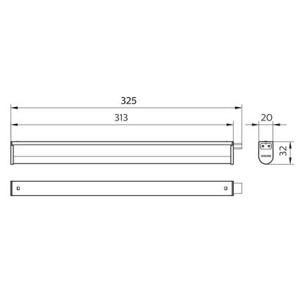 Philips - Réglette LED de cuisine PROJECTLINE LED/3,4W/230V 3000/4000/6500K