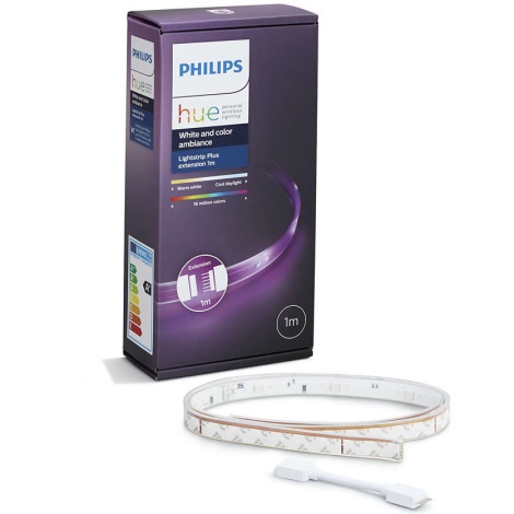 Philips - Ruban LED RGB à intensité variable Hue LIGHTSTRIP extension 1m