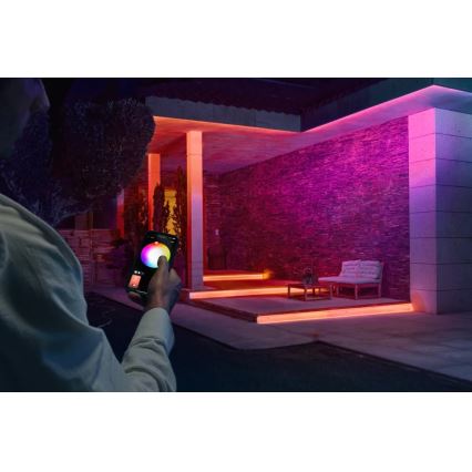 Philips - Ruban LED RGBW d'extérieur dimmable Hue FLUX 5 m LED/30 W/230 V 2200–6500 K IP67 + capteur de mouvement
