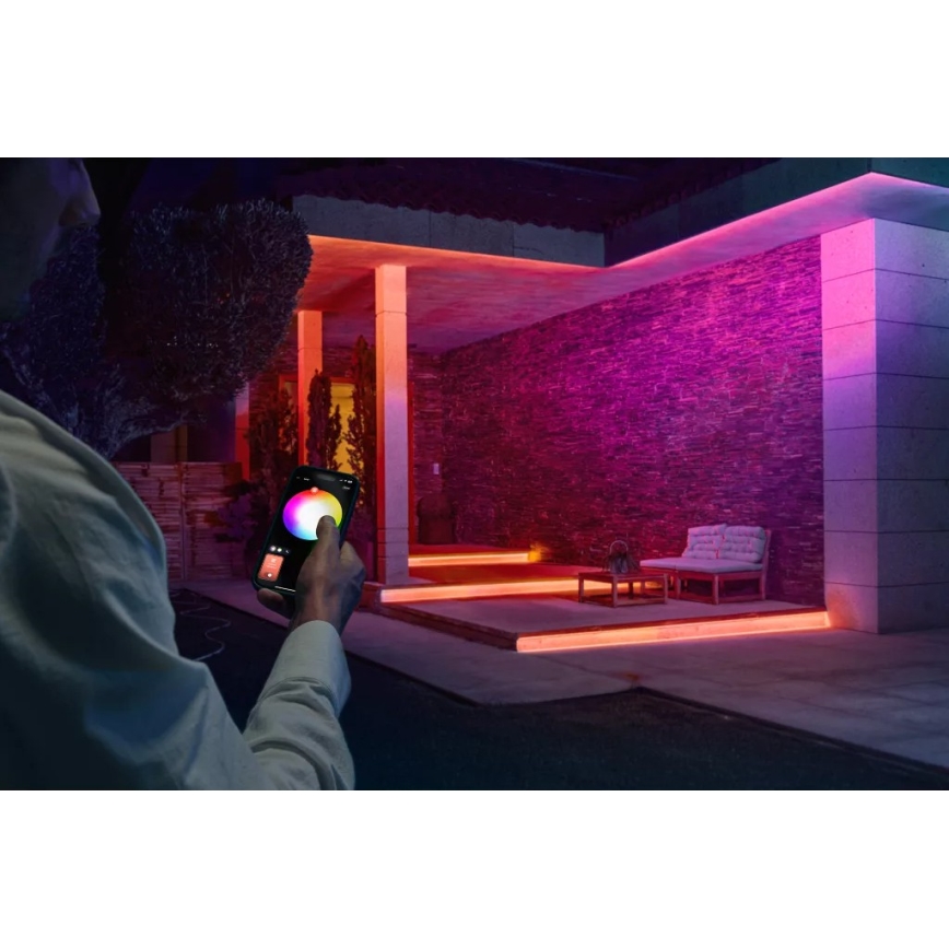 Philips - Ruban LED RGBW d'extérieur dimmable Hue FLUX 5 m LED/30 W/230 V 2200–6500 K IP67 + capteur de mouvement