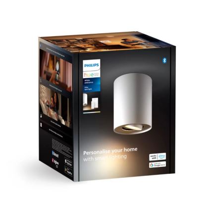 Philips - Spot à intensité variable LED Hue PILLAR 1xGU10/4,2W/230V 2200-6500K + télécommande blanc