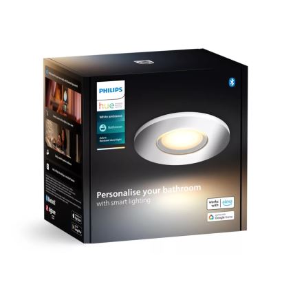 Philips - Spot encastrable de salle de bain à intensité variable Hue ADORE BATHROOM 1xGU10/4,2W/230V 2200-6500K IP44