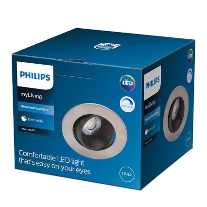 Philips - Spot à intensité variable salle de bain ABROSA 1xLED/9W/230V IP44