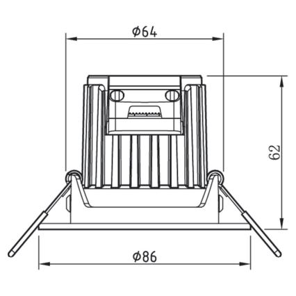 Philips - Spot à intensité variable salle de bain ABROSA 1xLED/9W/230V IP44