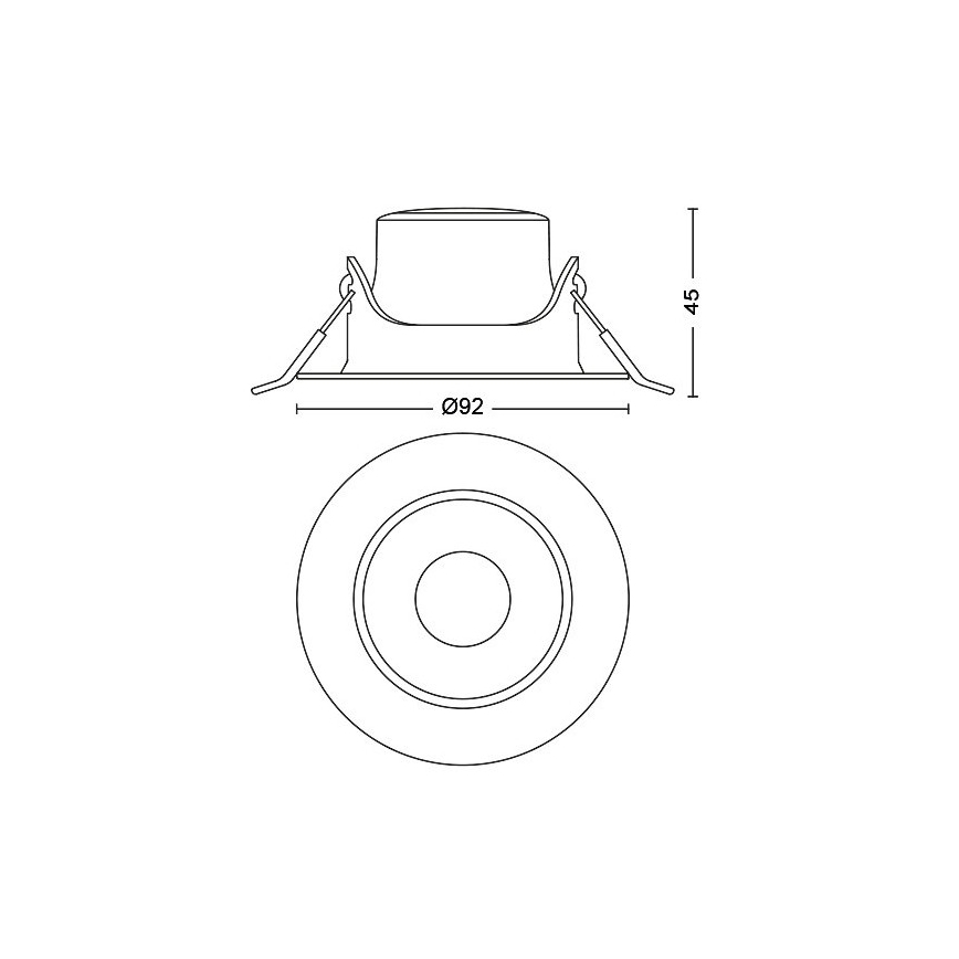 Philips - Spot encastrable à intensité variable IMPALA Warm Glow 1xLED/6W/230V 2200K-2700K