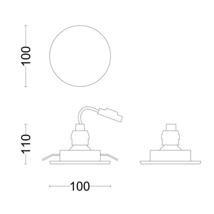 Philips - Spot encastrable de salle de bain FRESCO LED/4,6W/230V IP23