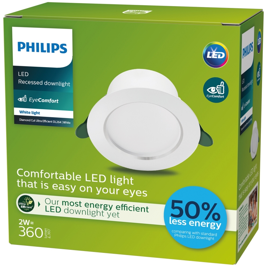 Philips - Spot encastrable LED/2W/230V 3000K