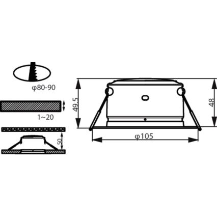 Philips - Spot encastrable LED LED/4,5W/230V 3000K