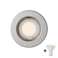Philips - Spot encastrable LED RGBW dimmable PERIDOT 1xGU10/6,5W/230V argenté + télécommande
