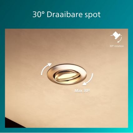 Philips - Spot encastrable PERIDOT 1xGU10/7W/230V argenté