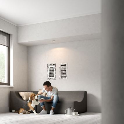 Philips - Plafonnier encastré LED RGBW dimmable DONEGAL 1xGU10/4,8W/230V + télécommande