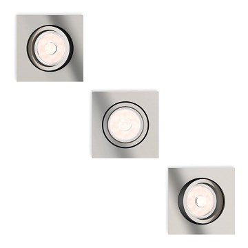 Philips - Spot encastré LED RGBW dimmable DONEGAL 3xGU10/4,8W/230V + télécommande