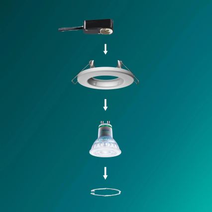 Philips - Spot encastré LED RGBW dimmable PERIDOT 1xGU10/6,5W/230V 2700-6500K blanc