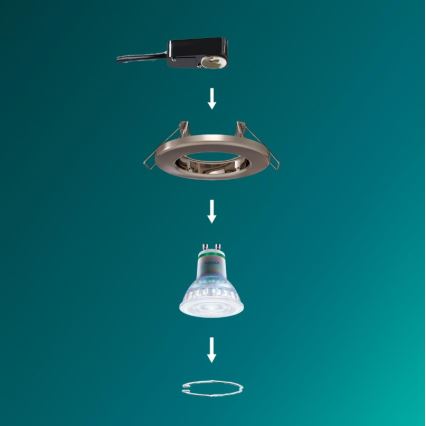 Philips - Spot encastrable LED RGBW dimmable PERIDOT 1xGU10/6W/230V argenté + télécommande