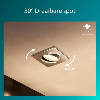 Philips - Spot encastré PERIDOT 1xGU10/7W/230V argenté