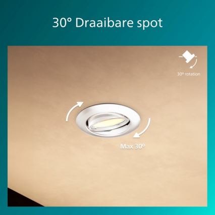 Philips - Spot encastré PERIDOT 1xGU10/7W/230V blanc