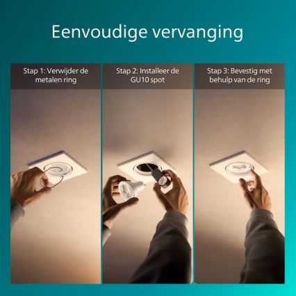 Philips - Spot encastré PERIDOT 1xGU10/7W/230V blanc