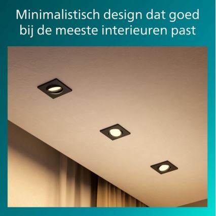 Philips - Spot encastré PERIDOT 1xGU10/7W/230V noir