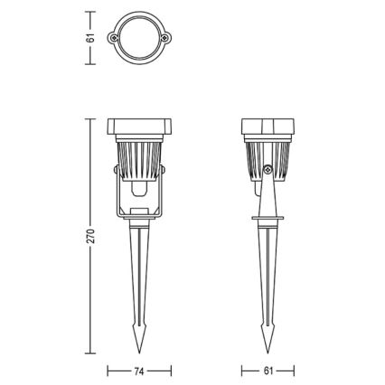Philips - Spot extérieur CAPER LED/1,5W/24V IP44