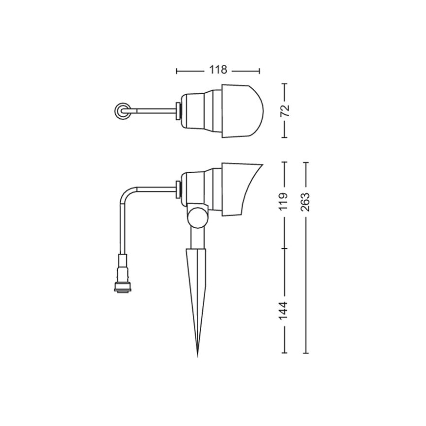 Philips - Spot extérieur LED/24W/230V 2700K IP44