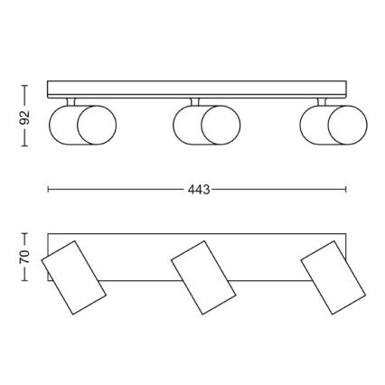 Philips - Spot KOSIPO 3xGU10/5,5W/230V blanc