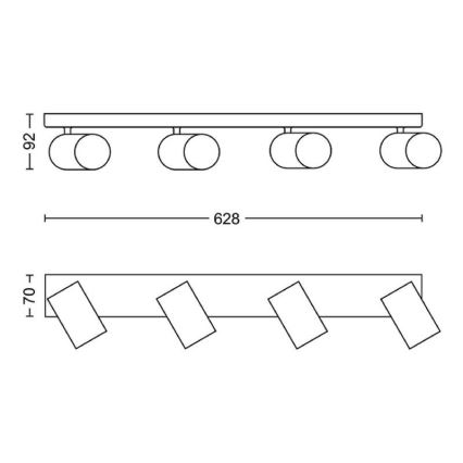 Philips - Spot 4xGU10/5,5W/230V