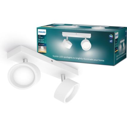 Philips - Spot LED 2xLED/5,5W/230V blanc