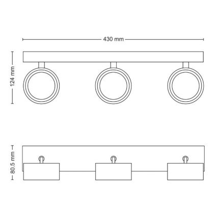 Philips - Spot LED 3xLED/5,5W/230V blanc