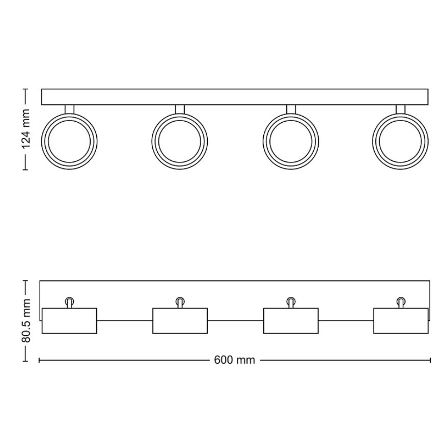 Philips - Spot LED 4xLED/5,5W/230V blanc