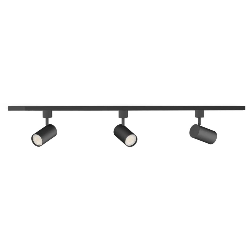 Philips - Spot LED RGBW dimmable pour système sur rail EASYLINK HUE 3xGU10/4,7W/230V 2200-6500K 1m noir + Hue bridge