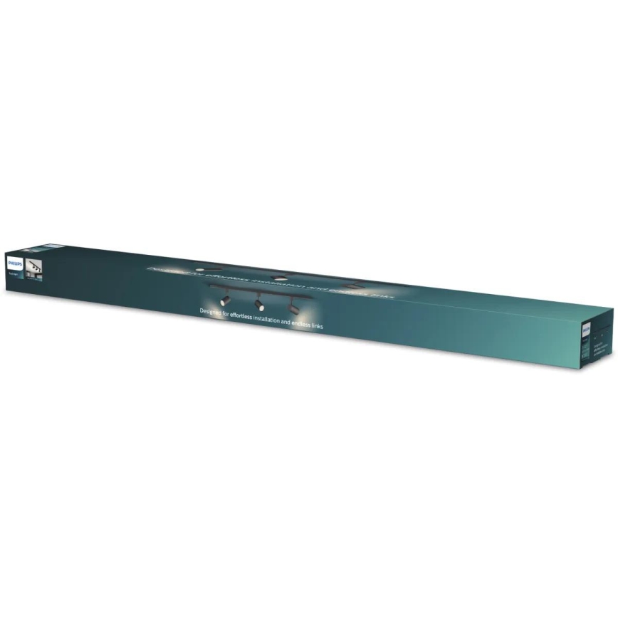 Philips - Spot LED RGBW dimmable pour système sur rail EASYLINK HUE 3xGU10/4,7W/230V 2200-6500K 1m noir + Hue bridge