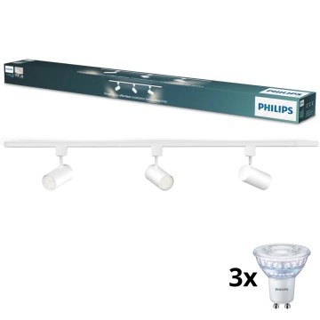 Philips - Spot LED dimmable pour système sur rail EASYLINK 3xGU10/7W/230V 2200-2700K 1m blanc