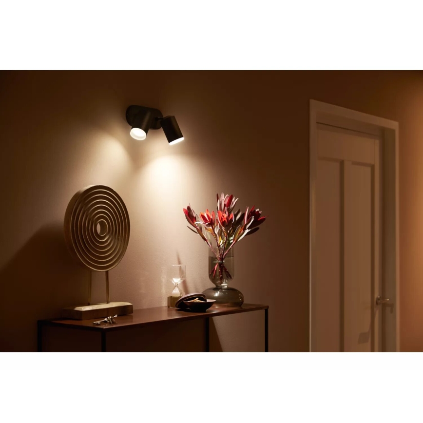 Philips - Spot LED RGBW à intensité variable Hue FUGATO 2xGU10/4,2W/230V 2000-6500K noir